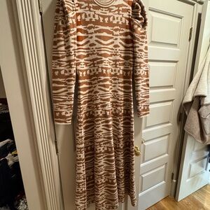 Ulla Johnson Andromeda Wool Rose Quartz Long Sleeve Dress